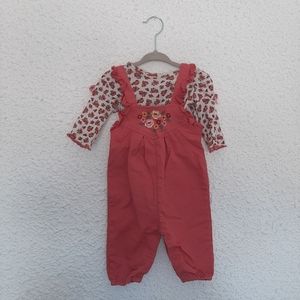 Floral Overall Set🌹3-6 months